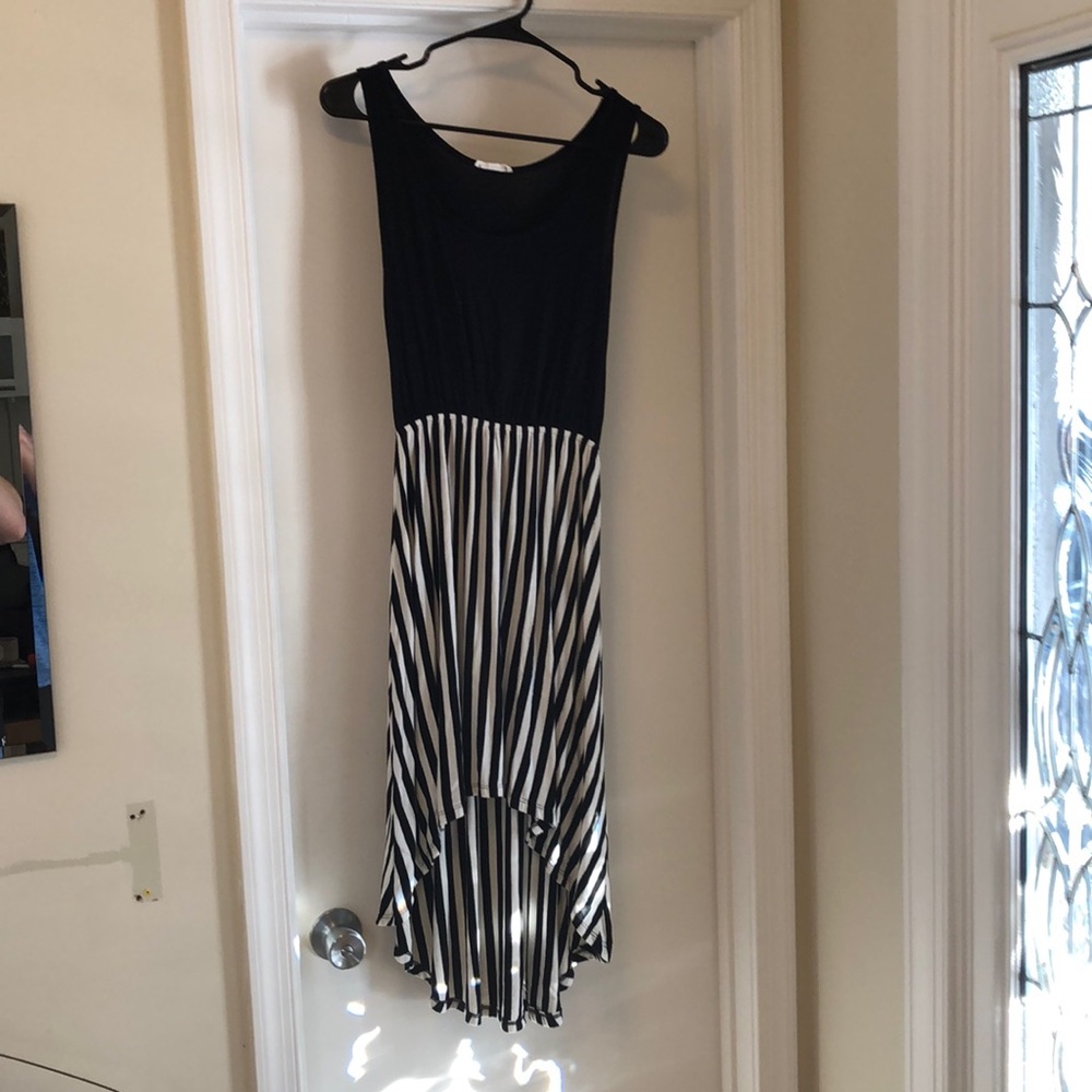 Black & White High-Low Dress